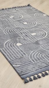 Makinede Yıkanabilir Dekoratif Halı Tuana 0050A Antrasit