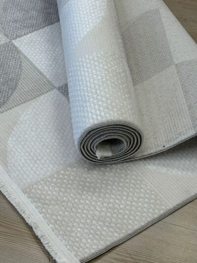 Halıevim Rozali 6004 Gri Akrilik Dokuma Özel Ölçü Halı