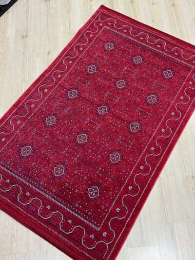 Halıevim Semerkand SN04 Etnik Desenli Şönil Dokuma Kırmızı Kilim